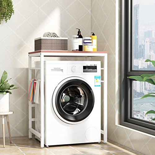 MisetGao Laundry Room Storage Rack for Washing Machine and Dryer, Sturdy Floor to Ceiling Shelf for Balcony or Bathroom, Non-Perforated, Single Layer for Cosmetics and Vanity MisetGao Laundry Room Storage Rack for Washing Machine and Dryer, Sturdy Floor to Ceiling Shelf for Balcony or Bathroom, Non-Perforated, Single Layer for Cosmetics and Vanity von MisetGao