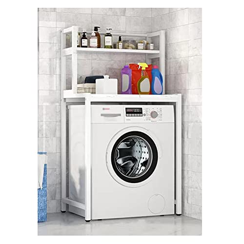 MisetGao Washing Machine Shelf with Heavy Duty Hanging Bracket for Laundry Room Bathroom White 60 x 69 x 152 cm von MisetGao