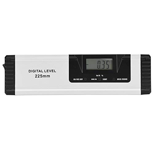 225mm Digital Level Aluminum Alloy Horizontale Ruler with Magnetism without for Equipment Installation von Miskall
