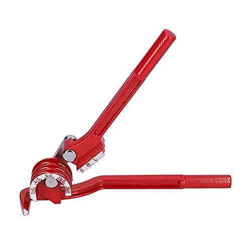 Brake Line BenderTool, Rohrbieger 3 in 1 Manuelles 180-Grad-Handrohrbiegewerkzeug, Robustes, Gut Sichtbares Markierungsbiegewerkzeug ROT Für 6,8,10 Mm Edelstahlrohre von Miskall