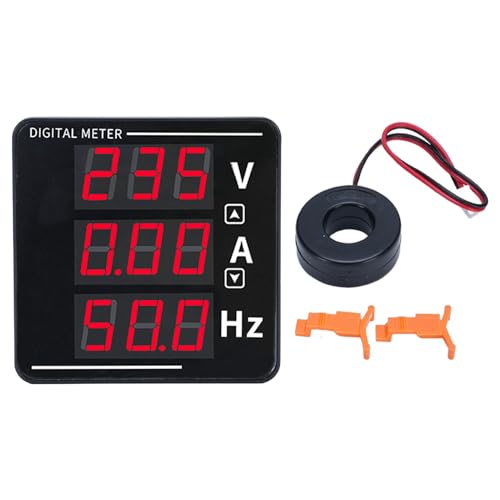 Digital Multimeter, LED-Anzeige-Wechselstromspannungsstromfrequenz-Multimeter-Tester, 50-500V 0-120A 10-99.9Hz, Digital Voltmeter Amperemeter-Panel Digital Multimeter, LED-Anzeige-Wechselstromspannungsstromfrequenz-Multimeter-Tester, 50-500V 0-120A 10-99.9Hz, Digital Voltmeter Amperemeter-Panel von Miskall