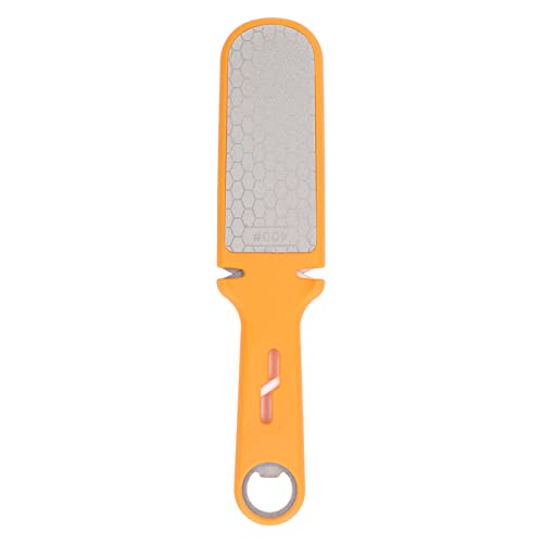 Doppelseitiges Streichriemenpaddel – Holen Sie Sich rasiermesserscharfe Kanten mit dem Messer-Streichriemen-Kit, einfach zu verwendendem, hochwertigem Leder-Streichriemen-Schärfer (Orange) von Miskall