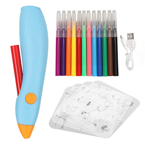 Elektrischer Airbrush Marker Blau Handheld waschbarer USB -Ladung Tragbares Luftspray für Kinder Malerei DIY von Miskall
