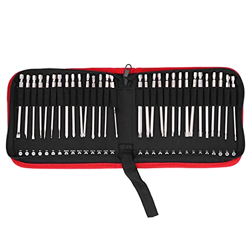 Elektrischer Schraubendreherkopf, 30-teiliges Schraubendreher-Bit, magnetischer Metallschlitz, Kreuzwerkzeug-Set mit Aufbewahrungsbox(100mm) von Miskall