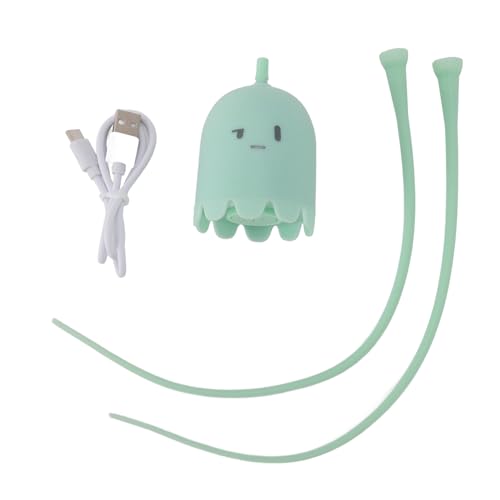 Miskall Electric Cat Toy, interaktiver Katzenspielzeugball Selbstspiel Autorotation Katzenwand Spielzeug Weiches Silikonkätzchen Kautspielzeug für Innenkatzen Wieder aufladbare Batterie (Grün) von Miskall