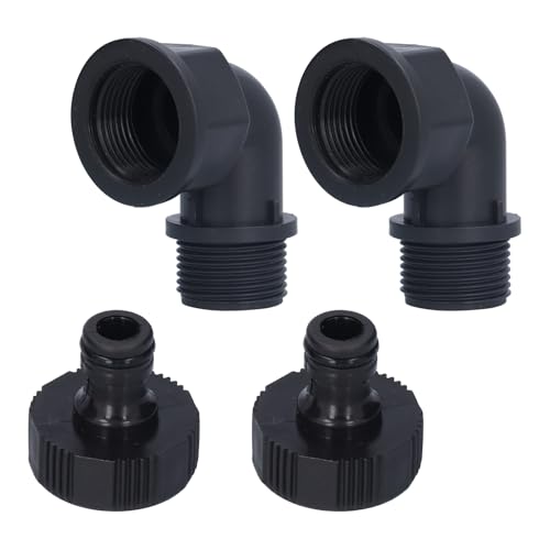 Miskall Ellbogenanschlussschlauchadapter stabile professionelle Übergangsverbindungen mit Wegen des Gießens Gemüse 2Set 15mm Brustgarten im Freien (1-inch Directional Elbow Inner and Outer Wire) von Miskall