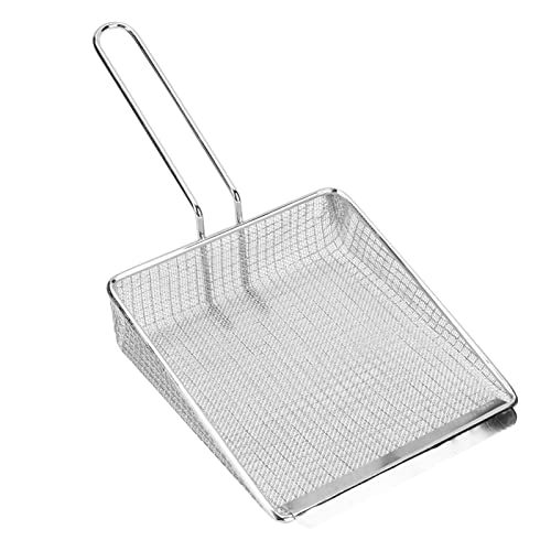 Multifunktionale Küchenschaufel, Spinnensieb aus Edelstahl Zum Braten, Handgehaltene Lebensmittelschaufel, Ideal Für Pommes Frites Und Frittierte Lebensmittel(A) von Miskall