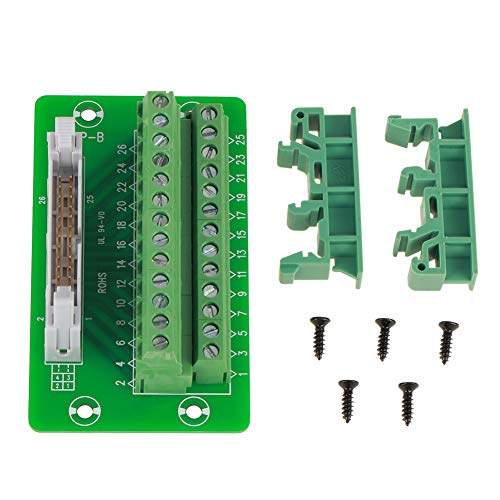 Nadeln und KäfigKupfer IDC-26P DIN-Schiene 26Pin 5mm Transfer-Klemmenblock Hornsitz-Stecker-Klemmenbrett mit Halterung von Miskall