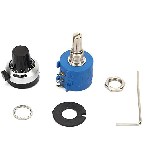 Potentiometer 2K, Einstellbare Widerstand Multiturn Potentiometer, 3590S-2-202L 2K Ohm Präzisions-Multiturn-Potentiometer Einstellbarer Widerstand Drehknopf Potentiometer 2K, Einstellbare Widerstand Multiturn Potentiometer, 3590S-2-202L 2K Ohm Präzisions-Multiturn-Potentiometer Einstellbarer Widerstand Drehknopf von Miskall