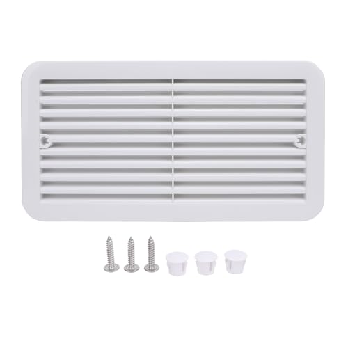 RV Side Air Ventilation Grille 13.78x7.32in Rectangle Air Vent Grill Cover Side Grille Grill Cover for Camping Vehicle Motorhome Trailer von Miskall