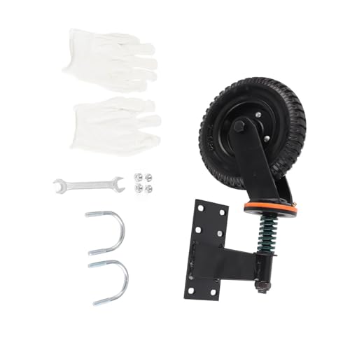 Tor rad, 8 Zoll 600lb Tragfähigkeit Hoch kohlenstoffs tahl und Gummi Tor Rad-Caster für hölzernes Tor und Zaun (Schwarz) von Miskall