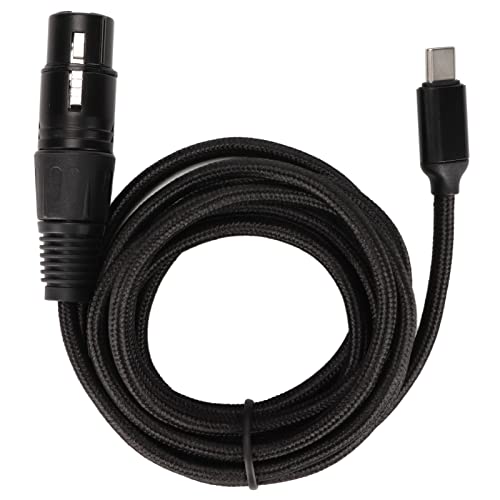Miskall XLR auf USB C, USB-C-Mikrofonkabel, XLR-Buchse auf USB-C-Mikrofon-Audioadapter, USB-C-Mikrofonkabel(3M) von Miskall