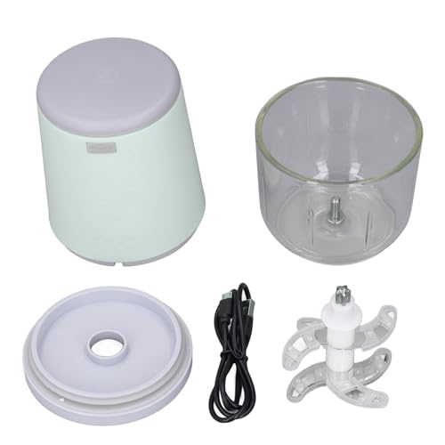 Vegetable Chopper, 300ML Electric Garlic Chopper Mini Food Processor Cordless Easily Chop Baby Food Maker Small Electric Food Chopper for Vegetables Fruits Meat Garlic (Green) von Miskall