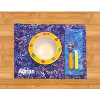 Personalisierte Stoff Tischset Und Serviette Set Personalisierte Stoff Tischset Und Serviette Set von MiskyPalsDesign