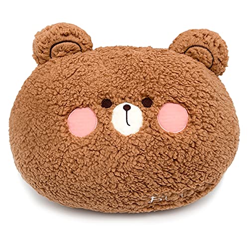 Mislaxy Niedliches Plüschkissen, Sofakissen Kuscheltiere Kawaii Weiche Sofadekoration, Geschenke für Geburtstag Weihnachten 35x27cm (Bär) von Mislaxy