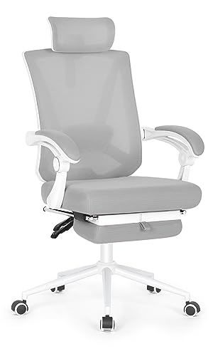 Misolant Ergonomischer Bürostuhl mit Fußstütze, Lendenwirbelstütze 2D, verstellbar, hohe Rückenlehne und verstellbare Kopfstütze Misolant Ergonomischer Bürostuhl mit Fußstütze, Lendenwirbelstütze 2D, verstellbar, hohe Rückenlehne und verstellbare Kopfstütze von Misolant