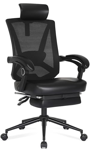 Misolant Ergonomischer Bürostuhl mit Fußstütze, ergonomischer Schreibtischstuhl mit verstellbarer 2D-Lendenwirbelstütze, Computerstuhl mit hoher Rückenlehne und verstellbarer Kopfstütze, bequeme Misolant Ergonomischer Bürostuhl mit Fußstütze, ergonomischer Schreibtischstuhl mit verstellbarer 2D-Lendenwirbelstütze, Computerstuhl mit hoher Rückenlehne und verstellbarer Kopfstütze, bequeme von Misolant