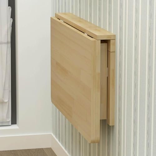 Massivholz Klapptisch Wandtisch Esstisch Wand Computer Tisch Lerntisch Wand Tisch Wand Schreibtisch Wand Klapptisch,70 * 50cm von Misorat
