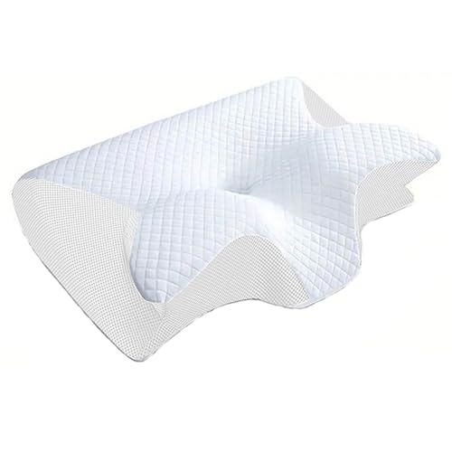 Pillowdaddy Pillow Daddy Das Nacken - Therapiekissen Ergonomisches Memory Foam Kissen – Nackenstützkissen für Seiten-, Rücken-, Bauchschläfer, Waschbar,Kissenkern + Innenfutter + Außenkissen,White von Misorat