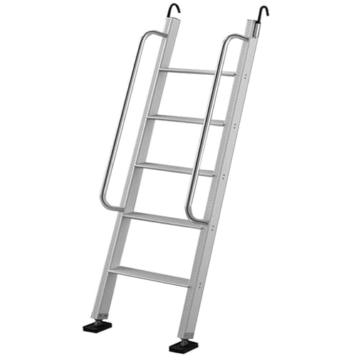 Silber Innen Etagenbett Leiter, Keller Fenster Gut Egress Leiter, 330 LB Lastkapazität/Universal Wohnmobil gerade Leiter für Top Etage Camper Haus RV, Aluminium,5 Steps Silber Innen Etagenbett Leiter, Keller Fenster Gut Egress Leiter, 330 LB Lastkapazität/Universal Wohnmobil gerade Leiter für Top Etage Camper Haus RV, Aluminium,5 Steps von Misorat