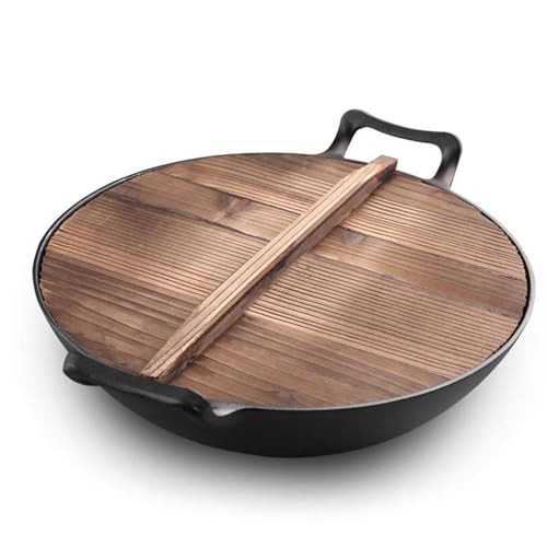 Verdicken Zwei-Ohr-Gusseisen-Töpfe Alte Flachboden-Töpfe Haushalt unbeschickte Bratttopfe nicht klebende Töpfe 36cm,With lid Verdicken Zwei-Ohr-Gusseisen-Töpfe Alte Flachboden-Töpfe Haushalt unbeschickte Bratttopfe nicht klebende Töpfe 36cm,With lid von Misorat