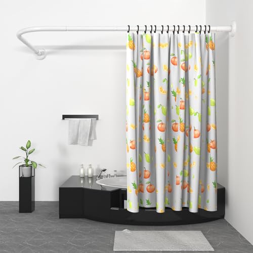 Misounda Duschvorhangstange Weiß, 95x175 cm/100x165 cm Duschstange L Form aus Edelstahl, Eckduschstange mit 18 Edelstahlring, Verstellbare Duschstange Ecke für Badezimmer Badewanne Umkleidekabine Misounda Duschvorhangstange Weiß, 95x175 cm/100x165 cm Duschstange L Form aus Edelstahl, Eckduschstange mit 18 Edelstahlring, Verstellbare Duschstange Ecke für Badezimmer Badewanne Umkleidekabine von Misounda