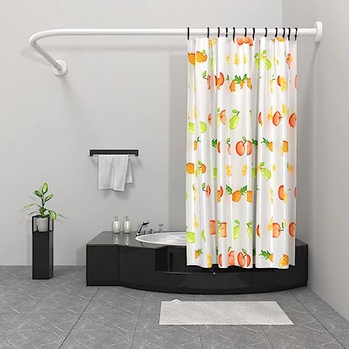 Misounda Duschvorhangstange L Form, Verstellbare Duschstange für Duschvorhang, 75-170 cm Edelstahl Duschstange Ecke mit Edelstahl Duschvorhangringe, für Badezimmer Badewanne Umkleidekabine, Weiß Misounda Duschvorhangstange L Form, Verstellbare Duschstange für Duschvorhang, 75-170 cm Edelstahl Duschstange Ecke mit Edelstahl Duschvorhangringe, für Badezimmer Badewanne Umkleidekabine, Weiß von Misounda