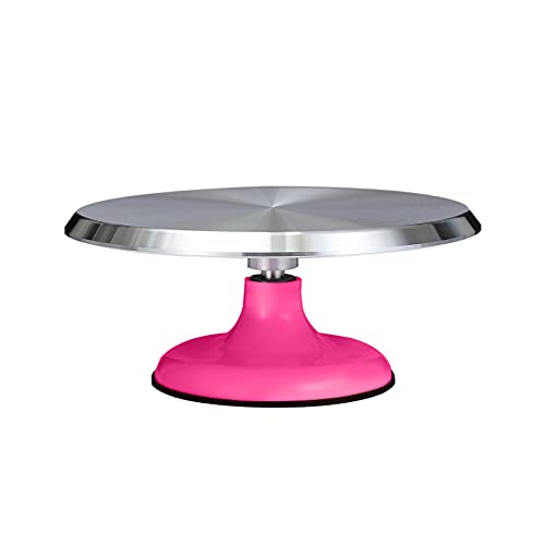 Miss Bakery's House® Drehteller - Aluminium - Rosa - Ø 30 cm - Tortenplatte drehbar - Ständer von Miss Bakery's House