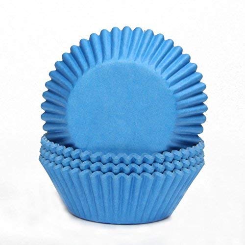 Miss Bakery's House® Papierbackförmchen - Standard - Blau - 75 Stück - Ø 5 cm x 3 cm - backfest - für Muffins und Cupcakes - Form zum Mitbacken im Ofen von Miss Bakery's House