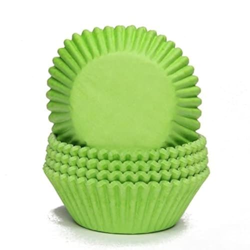 Miss Bakery's House® Papierbackförmchen - Standard - Grün - 75 Stück - Ø 5 cm x 3 cm - backfest - für Muffins und Cupcakes - Form zum Mitbacken im Ofen von Miss Bakery's House