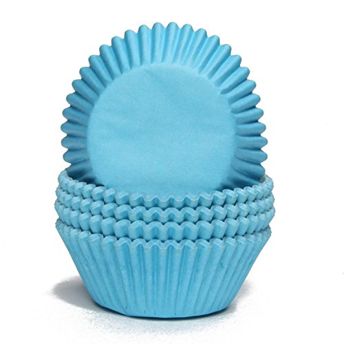 Miss Bakery's House® Papierbackförmchen - Standard - Hellblau - 75 Stück - Ø 5 cm x 3 cm - backfest - für Muffins und Cupcakes - Form zum Mitbacken im Ofen von Miss Bakery's House