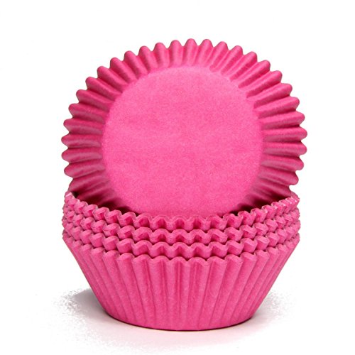 Miss Bakery's House® Papierbackförmchen - Standard - Pink - 75 Stück - Ø 5 cm x 3 cm - backfest - für Muffins und Cupcakes - Form zum Mitbacken im Ofen von Miss Bakery's House