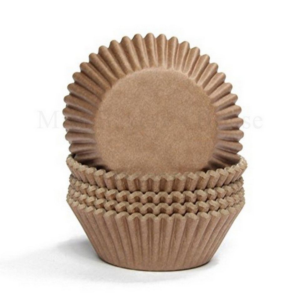 Miss Bakery's House Muffinform Papierbackförmchen - Ø 50 mm x 30 mm, (Braun 75-tlg), Standardgröße, backofenfest von Miss Bakery's House