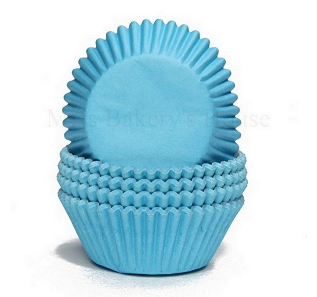 Miss Bakery's House Muffinform Papierbackförmchen - Ø 50 mm x 30 mm, (Hellblau 75-tlg), Standardgröße, backofenfest von Miss Bakery's House