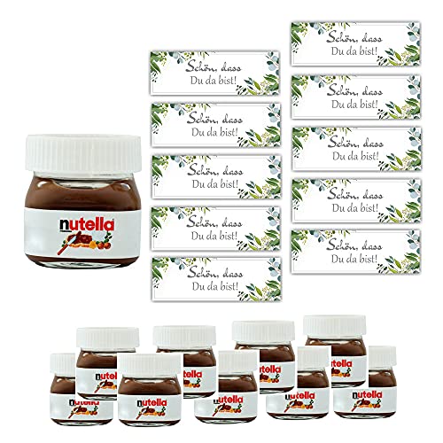 DIY Gastgeschenke-Set Schön, dass du da bist Botanical Style Eukalyptus mit Nutella für 10 Personen Nutella-Gläser + Sticker Gastgeschenke Taufe Konfirmation Kommunion & Hochzeit Zubehör & Accessoires DIY Gastgeschenke-Set Schön, dass du da bist Botanical Style Eukalyptus mit Nutella für 10 Personen Nutella-Gläser + Sticker Gastgeschenke Taufe Konfirmation Kommunion & Hochzeit Zubehör & Accessoires von Miss Lovely