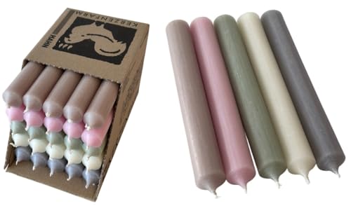 Kerzenfarm Hahn Stabkerzen Bunt - Kerzenset 25 Stück - Premium Qualität Made in Germany - 22mm Durchmesser, 18cm Länge bunte Kerzen durchgefärbt - Stabkerzen pastellfarben - Tafelkerzen Set 1 Kerzenfarm Hahn Stabkerzen Bunt - Kerzenset 25 Stück - Premium Qualität Made in Germany - 22mm Durchmesser, 18cm Länge bunte Kerzen durchgefärbt - Stabkerzen pastellfarben - Tafelkerzen Set 1 von Miss Lovely