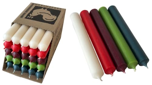 Kerzenfarm Hahn Stabkerzen Bunt Kerzenset 25 Stück - Premium Qualität Made in Germany - 22mm Durchmesser, 18cm Länge bunte Kerzen durchgefärbt - Stabkerzen pastellfarben - Tafelkerzen Set 8 Kerzenfarm Hahn Stabkerzen Bunt Kerzenset 25 Stück - Premium Qualität Made in Germany - 22mm Durchmesser, 18cm Länge bunte Kerzen durchgefärbt - Stabkerzen pastellfarben - Tafelkerzen Set 8 von Miss Lovely