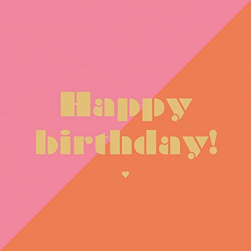 Miss Lovely Geburtstags-Servietten Happy Birthday Flower Power Servietten in orange pink Gold Tisch-Dekoration Geburtstags-Deko Frauen & Mädchen Zubehör & Accessoires 60 Servietten von Miss Lovely