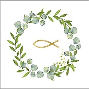 Miss Lovely Kommunions-Servietten Konfirmations-Servietten Fische MIT GRÜNEM Kranz Kirchliches Fest Kommunion Konfirmation Firmung Taufe Junge & Mädchen Firmung 20 Servietten Miss Lovely Kommunions-Servietten Konfirmations-Servietten Fische MIT GRÜNEM Kranz Kirchliches Fest Kommunion Konfirmation Firmung Taufe Junge & Mädchen Firmung 20 Servietten von Miss Lovely