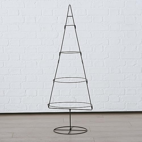 Moderner Tannebaum Weihnachtsbaum großer XXL Aufsteller Baum Deko-Figur aus Metall in schwarz Weihnachts-Deko Deko-Figur Weihnachtsdekoration Weihnachten Weihnachts-Deko Advent 1,11m Ø 40cm von Miss Lovely