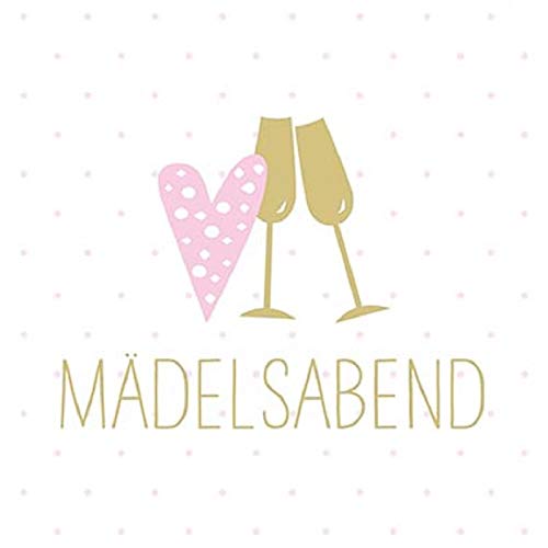 Servietten JGA Papier-Servietten Tisch-Deko Junggesellinnenabschied Junggesellen-Abschied JGA-Party Accessoires Hochzeits-Dekoration (20, Mädelsabend) von Miss Lovely