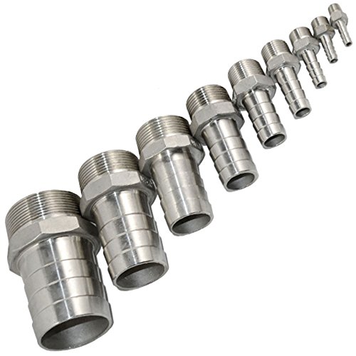 Edelstahl Außemgewinde Gewinde-Rohrfitting Schlauch Schlauchstutzen Gewindefitting BSPT AG SS304 (1-1/4"*32MM) von Miss Morgen