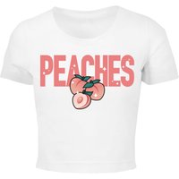 Miss Tee Kurzarmshirt "Miss Tee Damen Peaches Cropped Tee", (1 tlg.) von Miss Tee
