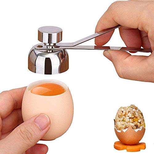 Shell-Öffner,Eieröffner Stainless Steel Eggshell Topper Egg Topper Cutter zum Entfernen roh weich oder hart gekochte Eierschalen von Miss-shop