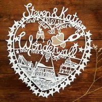 Benutzerdefinierte Herz Jubiläum Papierschnitt Benutzerdefinierte Herz Jubiläum Papierschnitt von MissBespokePapercuts