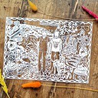 Papierschnitt, Benutzerdefinierter Personalisierter Scherenschnitte, Kirie, Kirigami Papierschnitt, Benutzerdefinierter Personalisierter Scherenschnitte, Kirie, Kirigami von MissBespokePapercuts