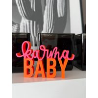 3D Druck Karma Baby Schriftzug Deko Farbwahl von MissDekoqueen