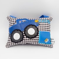 Blauer Pickup Monster Truck Zahnfee Kissen | Personalisierte Tasche Zahnkissen Türhänger Plüsch Gefüllte Zahn von MissFoxyHandmade