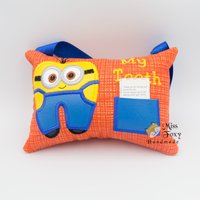 Kleines Gelbes Henchmen My Lost Tooth Fee Kissen Für Mädchen | Personalisierter Zahnbeutel Zahnkissen Feen Türhänger Plüsch-Plüsch-Tasche von MissFoxyHandmade