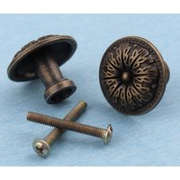 Antike Messing Floral Möbelknöpfe - 31 Mm Schubladenknäufe von MissHandcraft